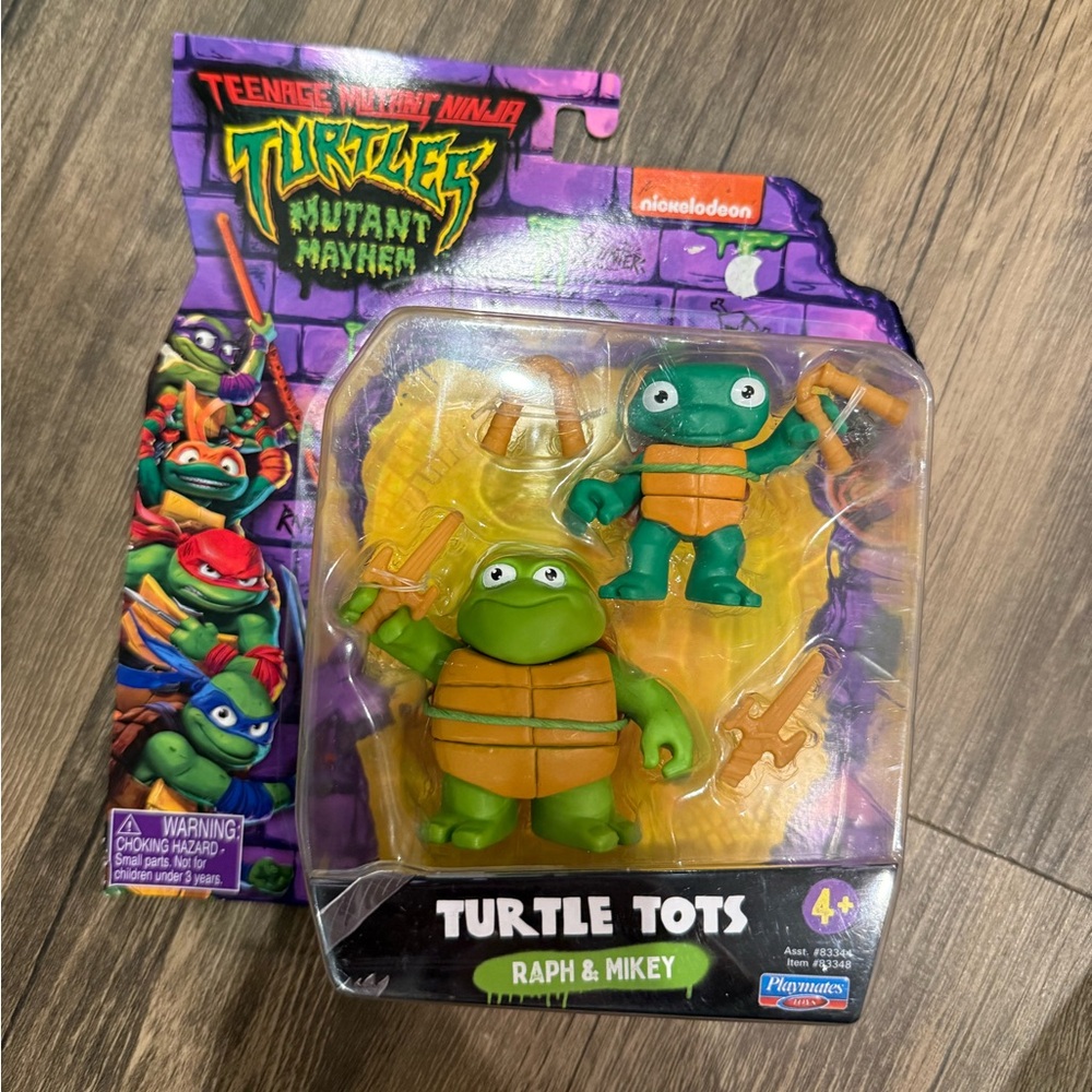 Ninja Turtle Tots TMNT Raph & Mikey Figurines Mutant Mayhem Toys